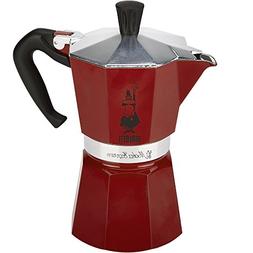 Bialetti 6633 6 Cup Moka Stovetop Espresso Maker, Red