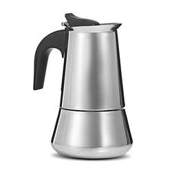 Robolife 2-Cups 100ML Stainless Steel Percolator Coffee Pot 