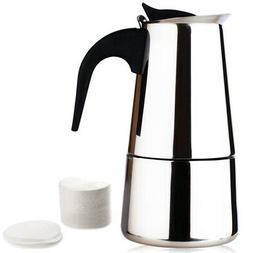 Moka Pot Percolator Italian Coffee Maker 6-cup 10oz/300ml D8
