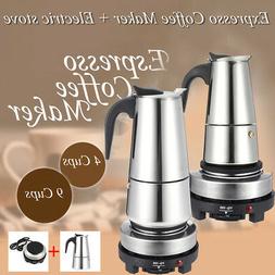 Pot Percolator Stainless Steel Electric Stove