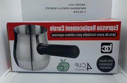 Bene Casa 4-Cup Espresso Replacement Carafe-Jarra de Acero i
