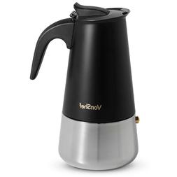 Black Stainless Steel Stove Top Coffee Percolator