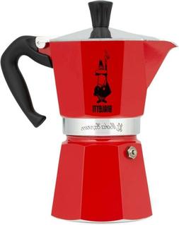 Bialetti 6633 6-Cup Moka Stovetop Espresso Maker, Red NEW IN
