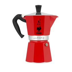 Bialetti 6633 6-Cup Moka Stovetop Espresso Maker, Red