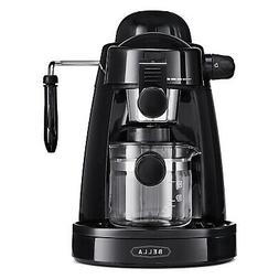 With Built-in Steam Wand, Glass Decanter, Permanent Filter &