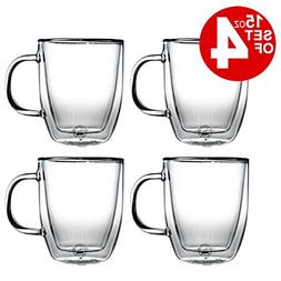 Bodum Bistro Double-Walled Transparent 15 Ounce Jumbo Coffee