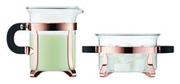 Bodum Chambord Classic Sugar and Creamer Set, Copper