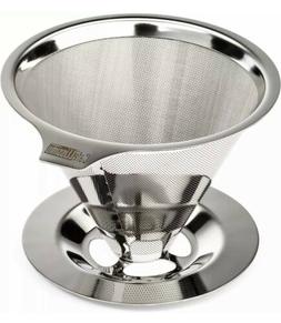 Cafellissimo Paperless Pour Over Coffee Maker, 18\8  Stainle