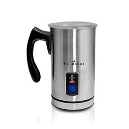 NutriChef PKMFR10 Electric Milk Frother and Warmer, Stainles
