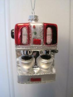 BLOWN GLASS ESPRESSO MACHINE~CAPPUCCINO~COFFEE MAKER ORNAMEN