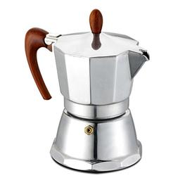 - Aluminium With Brown Handle & Knob - 9 Cups