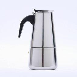 Italian Top Moka Espresso Latte Stovetop Filter Stainless St