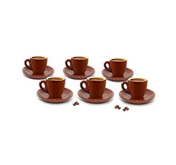 Cuisinox CUP-66BR Espresso Cups, Set of 6, Brown