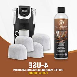 4 USE Supply of Cleaner for Keurig +4 Filters Coffee Descali