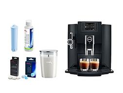 Jura E8 Coffee & Beverage Center Bundle Set With Milk Contai