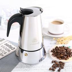Espresso Maker,6 Cup Electric Stove Top Moka Pot Coffee Make