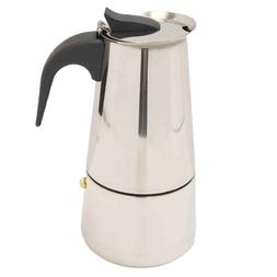 Coffee Brewer 6 Cup Italian Moka Pot Stovetop Stainless Stee