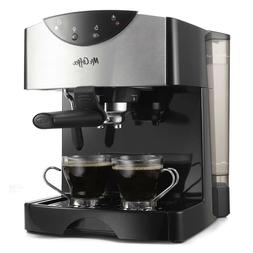 Machine 15 Bar Pump Pressure Milk Frother Stainless Black Co