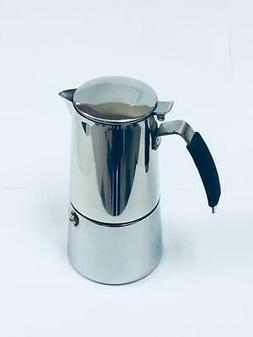 Espresso Stove Top Stainless,  "OMNIA" 4 CUP