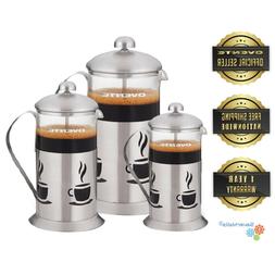 Ovente French Press, Coffee & Tea Maker, Stainless Steel, Bo