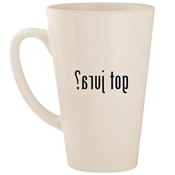 got jura? - White 17oz Ceramic Latte Mug Cup