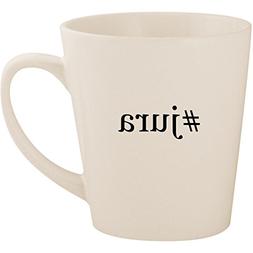 #jura - White Hashtag 12oz Ceramic Latte Mug Cup
