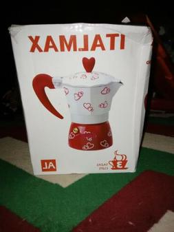3 Cups Heart Design Red And White New In Box