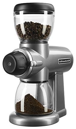 KitchenAid KCG0702CS Burr Coffee Grinder, Contour Silver