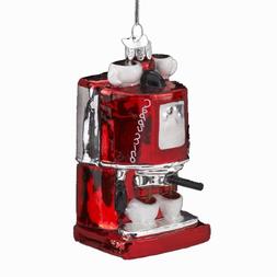 Noble Gems Kurt Adler 4-Inch Glass Espresso/Cappuccino Machi