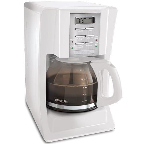 Mr. Coffee SJX20 12Cup Programmable Coffeemaker, White