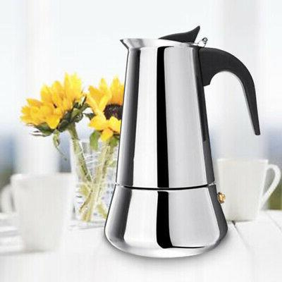 4 Size Stainless Steel Cuban Espresso Percolator Cafetera