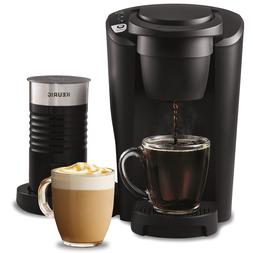 W/ Milk Frother Compatible All Single Serve K-cup Pods, Blac