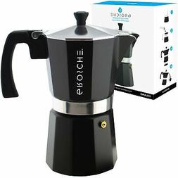 With Italian Safety Valve, Black, 9 Cup