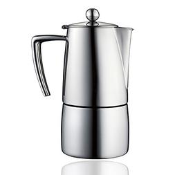 : Makes 4 Espresso Shots Suitable For Ceramic, Gas And Elect