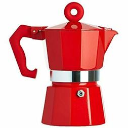Moka Pot, Red For 3 Cups Kitchen &amp Dining