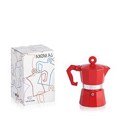 Illy Moka Pot, Red for 3 Cups