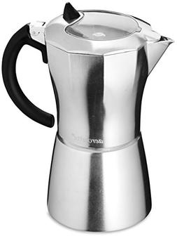 aerolatte Moka Stovetop Espresso Pot Coffee Maker, 9 Cup Cap