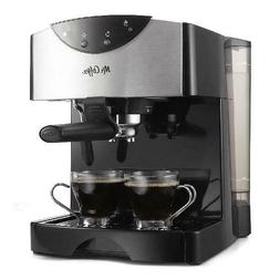 Mr. Coffee 2 Shot Pump Black Espresso & Cappuccino Maker