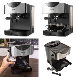 Mr. Coffee 2 Shot Pump Black Espresso & Cappuccino Maker