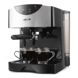 Mr. Coffee 2 Shot Pump Espresso & Cappuccino Maker, Black, F