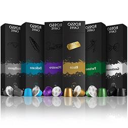 Rosso Caffe Nespresso Compatible Capsules - Variety Pack 