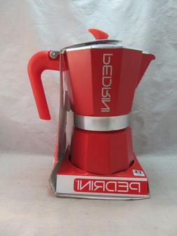 NEW Pedrini Aroma Color RED coffee espresso maker