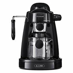 W/ Built In Milk Frother & Easy Pour Glass Decanter