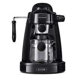 With Built-in Steam Wand, Glass Decanter, Permanent Filt