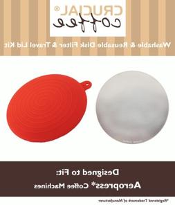 Replacement Aerobie Aeropress Silicone Travel Cap & Filter K