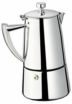 Roma 6-cup Stainless Steel Stovetop Moka Espresso Maker