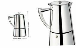 Roma 6-cup Stainless Steel Stovetop Moka Espresso Maker