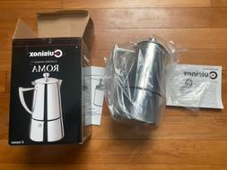Cuisinox Roma 6-cup Stainless Steel Stovetop Espresso Maker