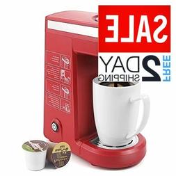 Travel Coffee Brewer Electric Machine Espresso Fast Red