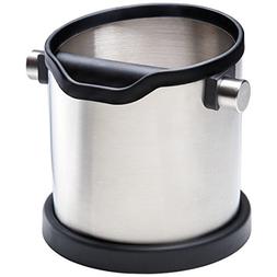 Stainless steel knock box and coffee grind container for por